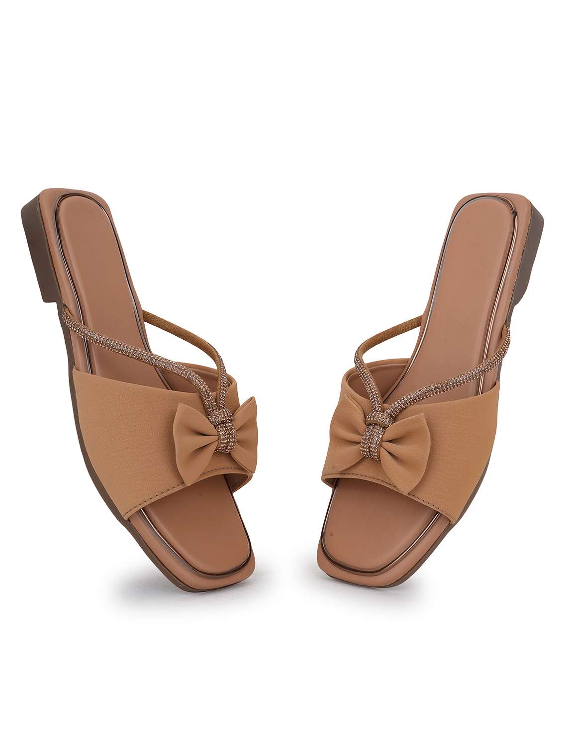 women solid slip on flat sandal - 22295057 -  Standard Image - 2