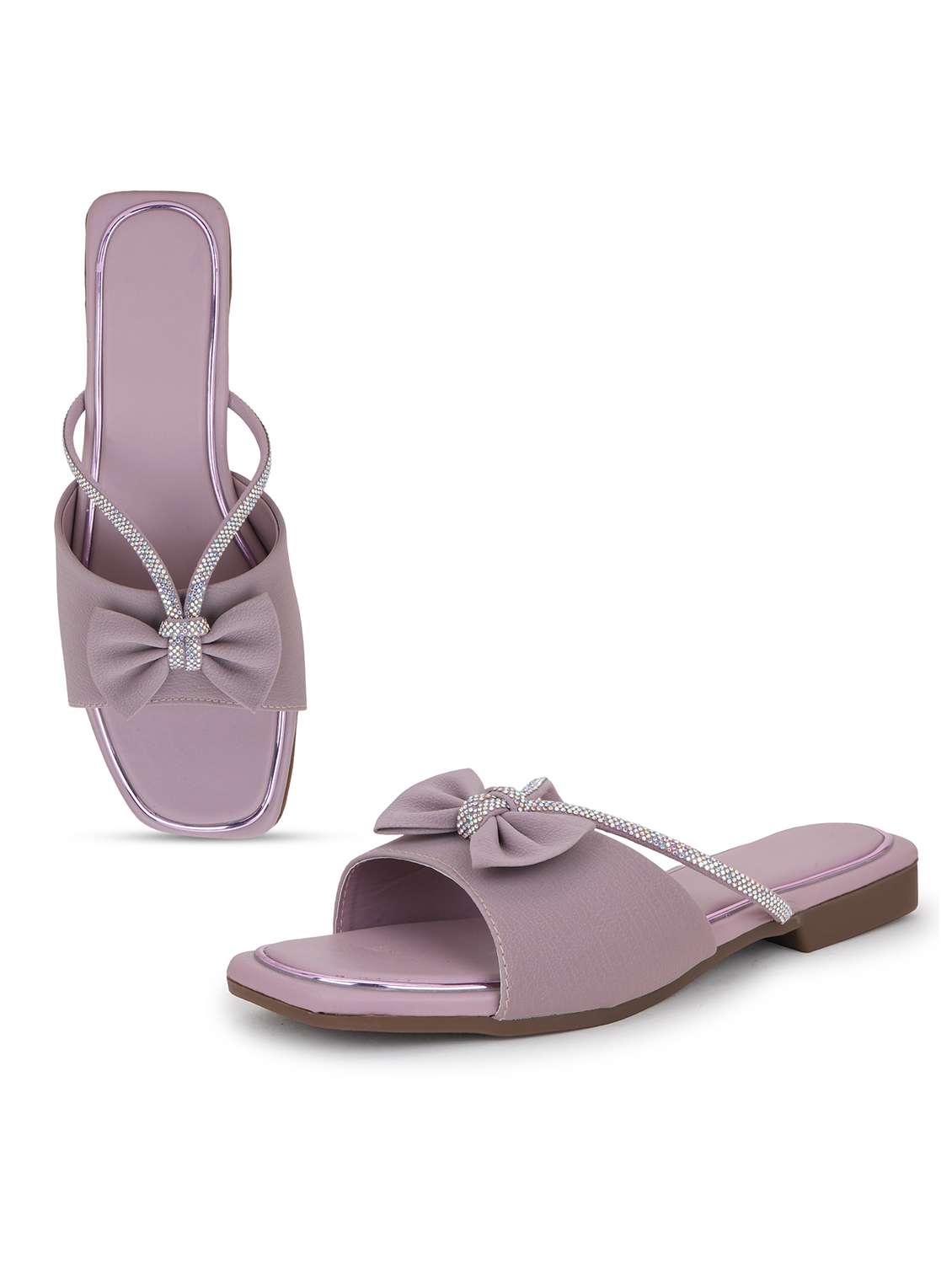 women solid slip on flat sandal - 22295059 -  Standard Image - 2