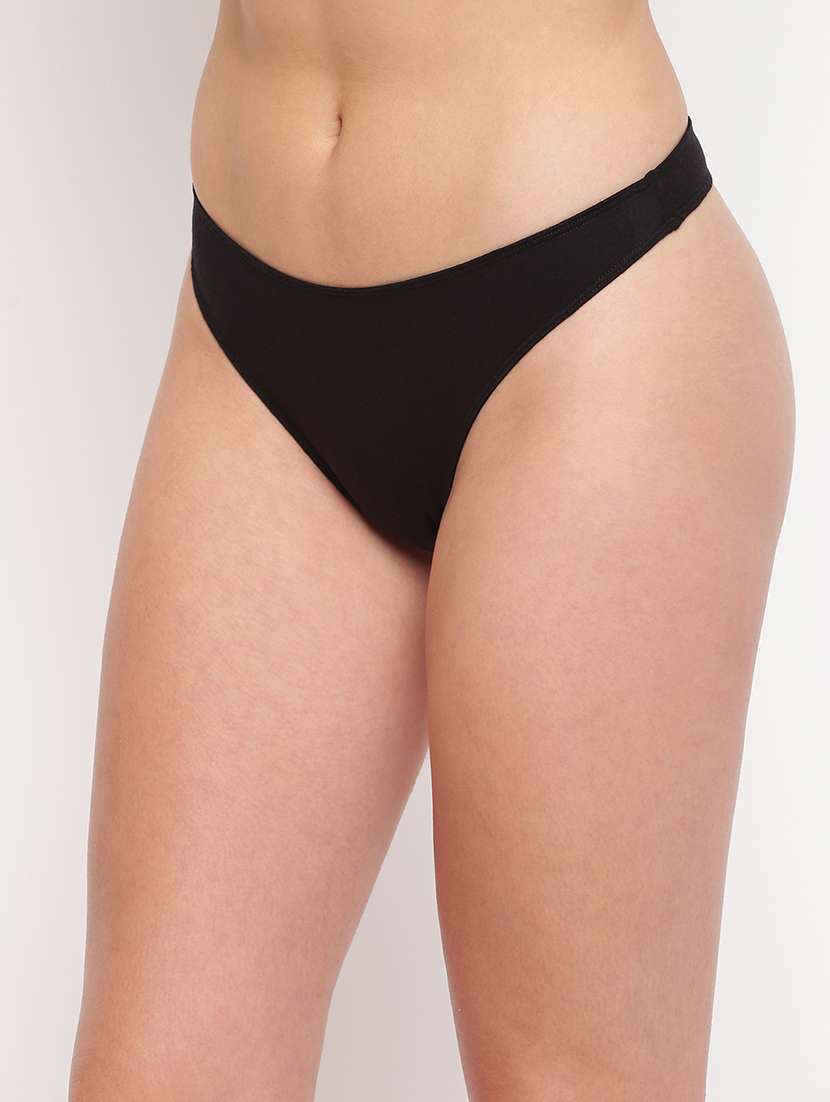 women pack of 3 solid low rise thongs  - 22295066 -  Standard Image - 2