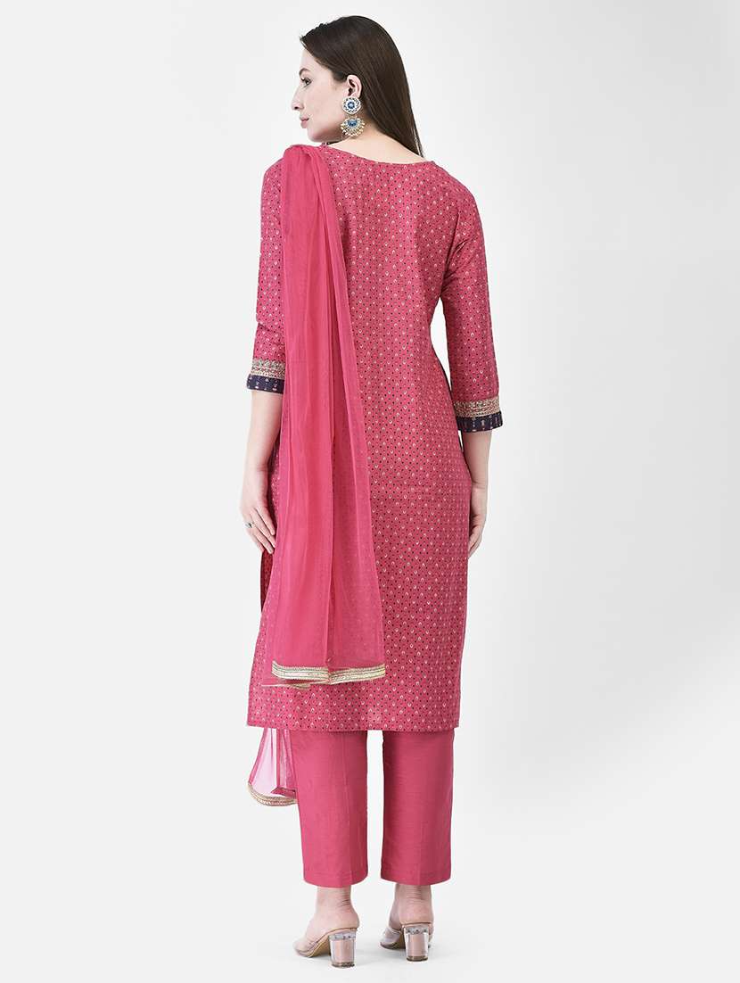women printed three quarter sleeve straight kurta - 22295136 -  Standard Image - 2