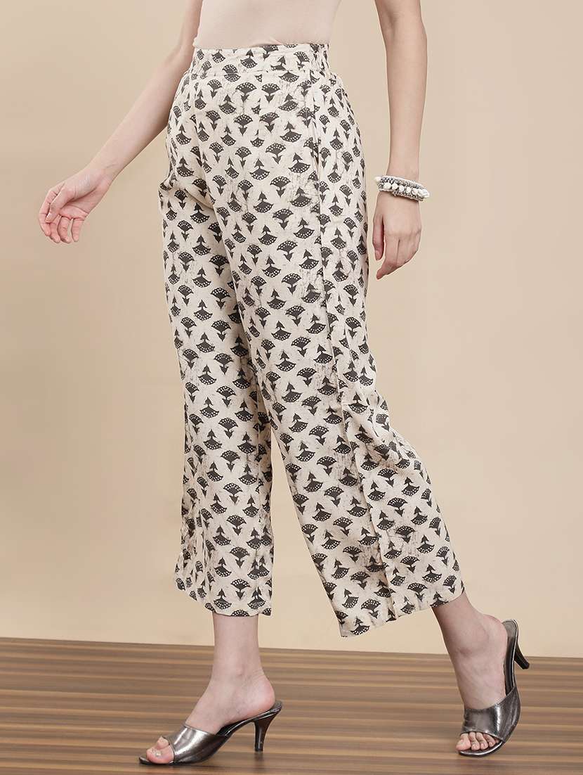 women printed mid rise straight palazzo - 22295613 -  Standard Image - 2