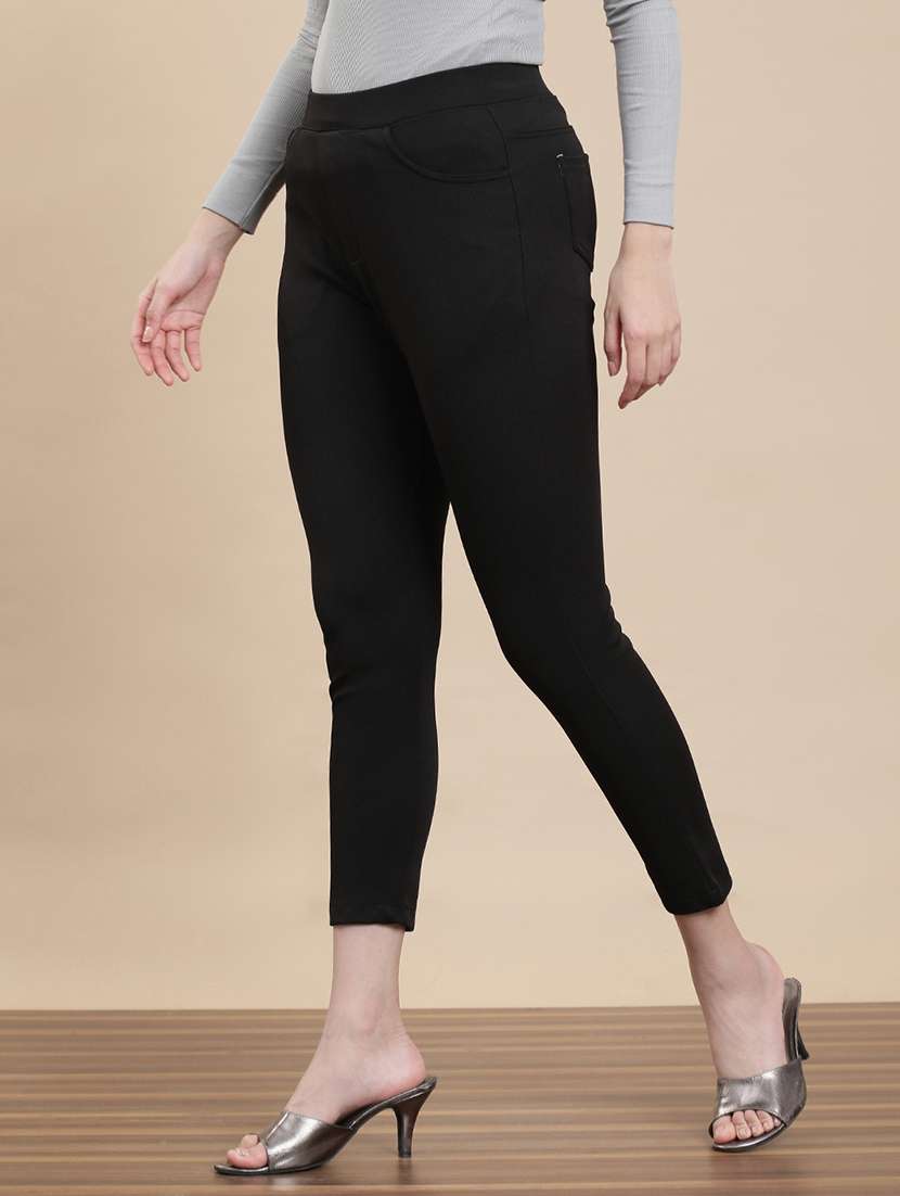 women solid mid rise jegging - 22295630 -  Standard Image - 2