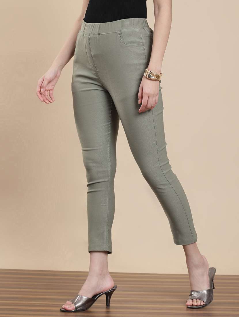 women solid mid rise jegging - 22295631 -  Standard Image - 2