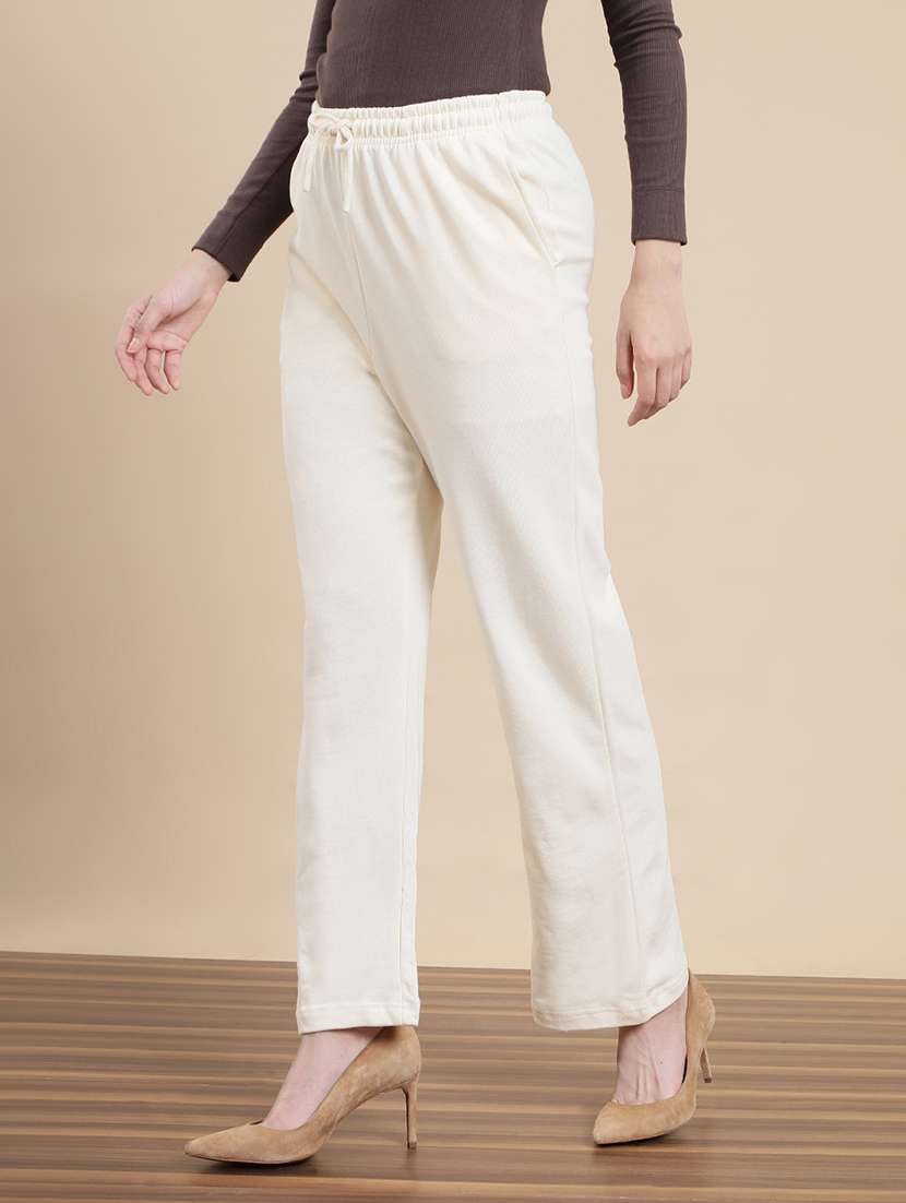 women solid mid rise straight trouser - 22295879 -  Standard Image - 2