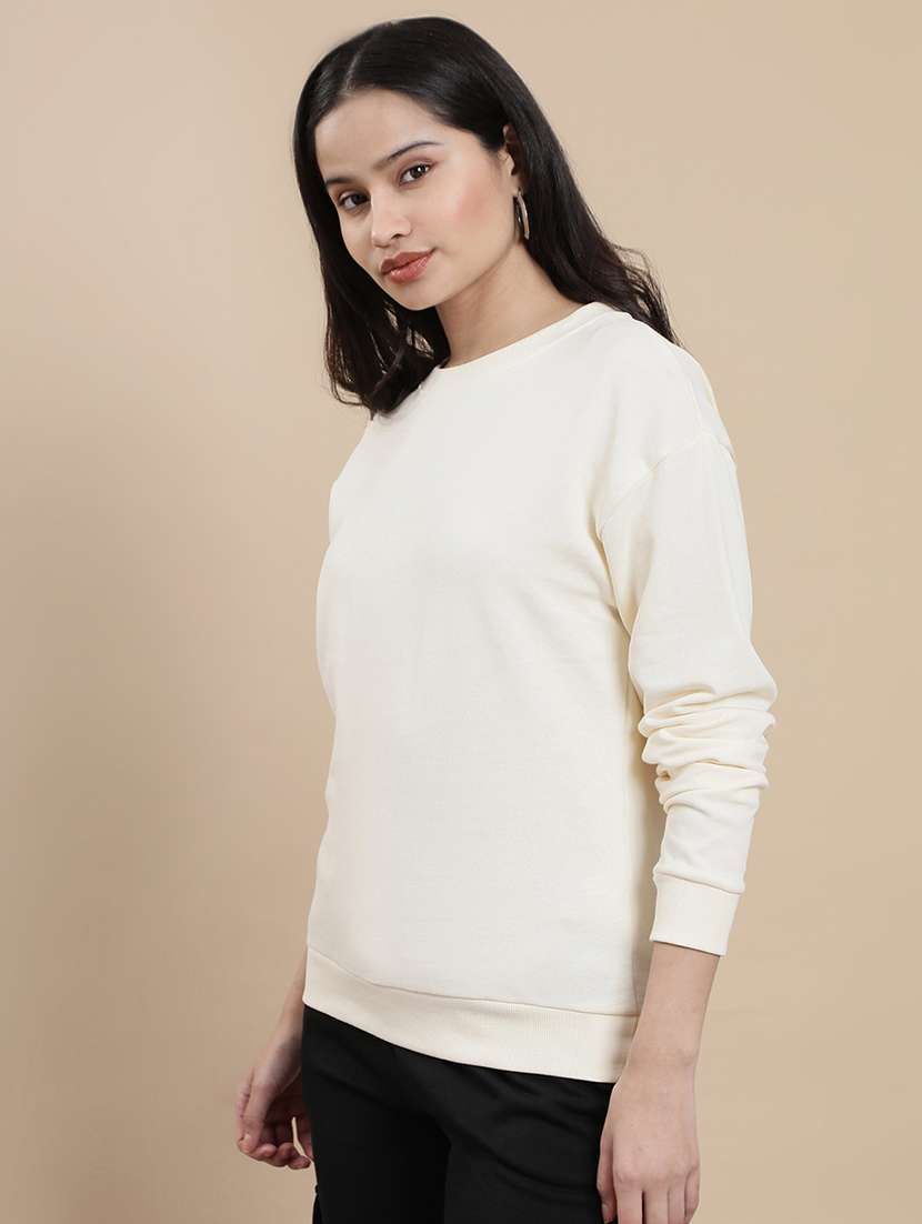 women solid long sleeve sweatshirt - 22295887 -  Standard Image - 2