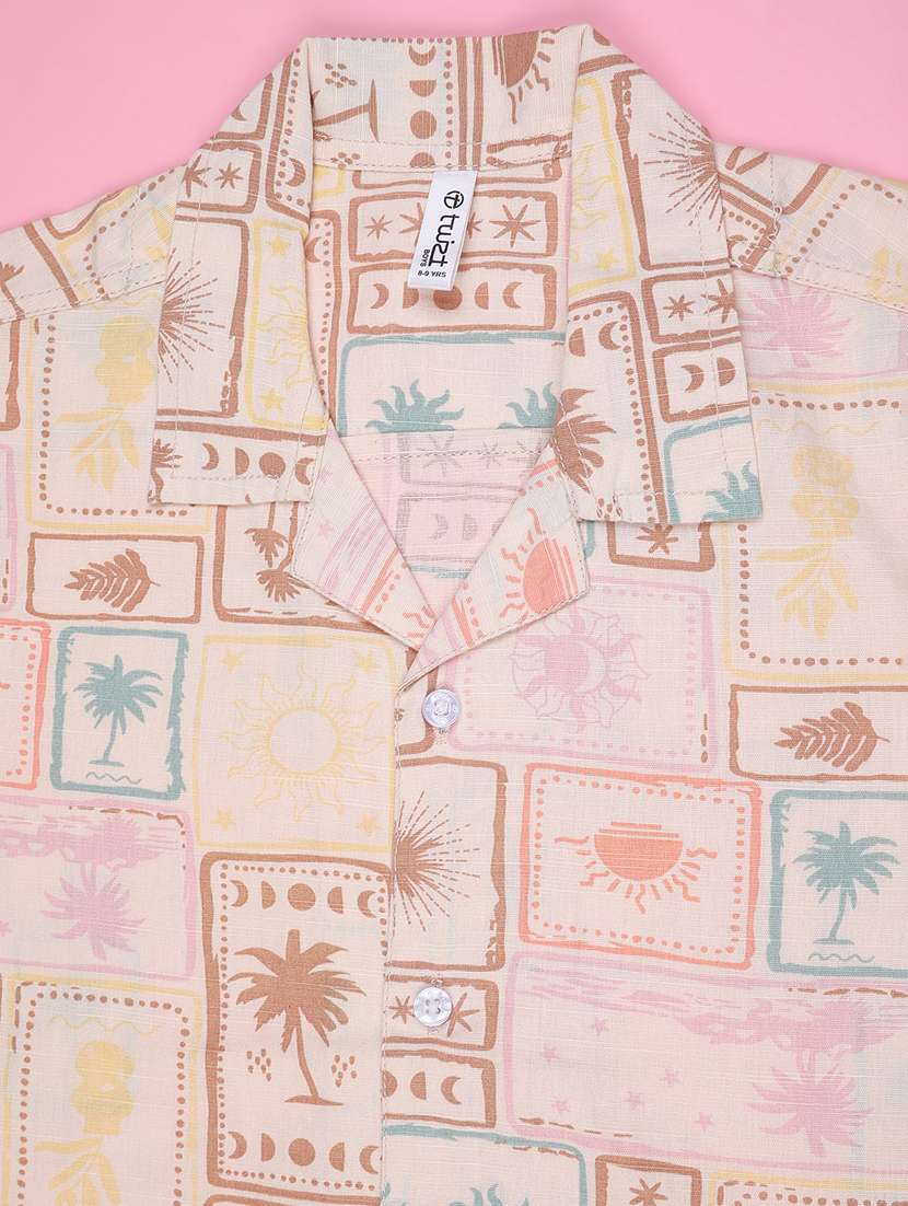 boys printed collared short sleeve shirt - 22295991 -  Standard Image - 2