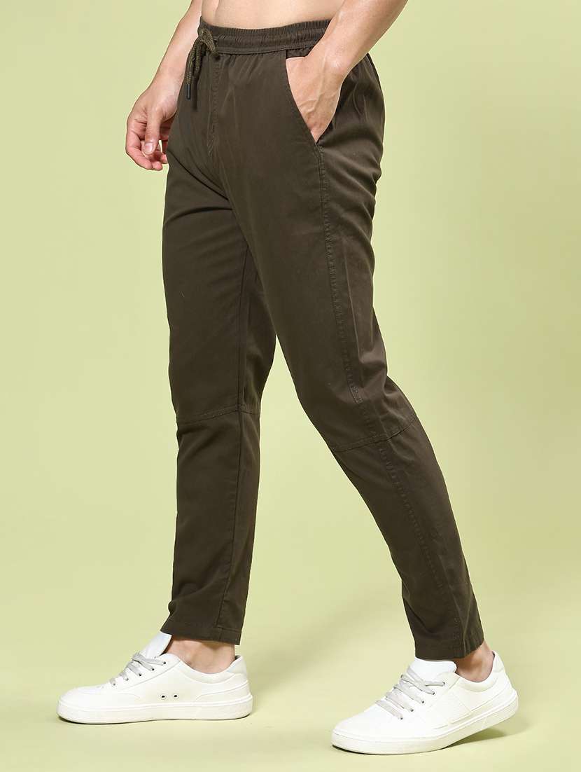 men solid mid rise track pant - 22296169 -  Standard Image - 2