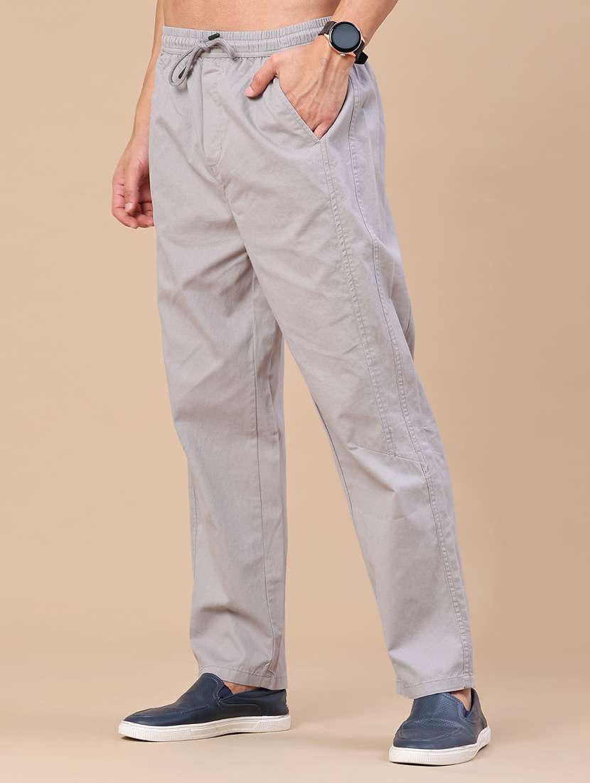 men solid mid rise full length track pant - 22296172 -  Standard Image - 2