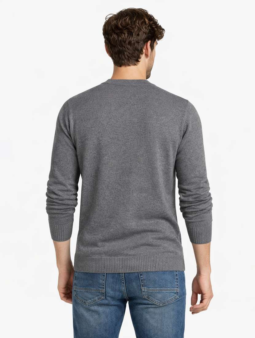 men solid long sleeve regular fit pullover - 22296272 -  Standard Image - 2