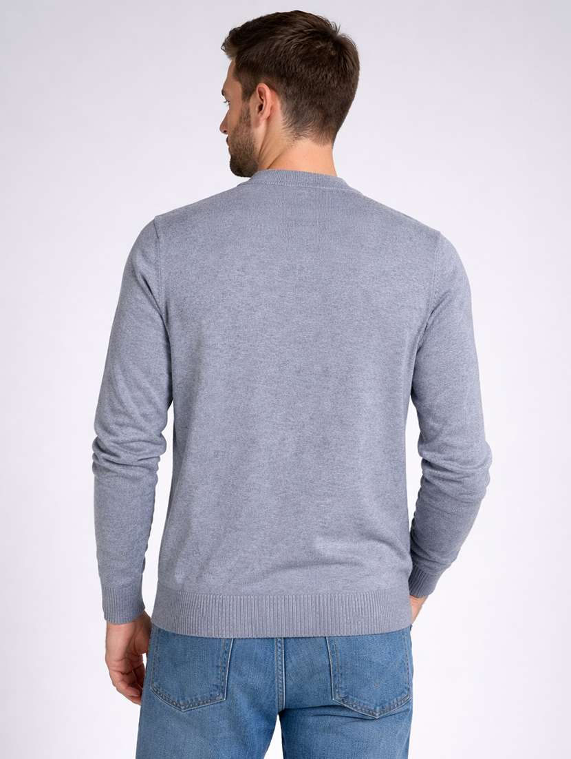 men solid long sleeve regular fit pullover - 22296274 -  Standard Image - 2
