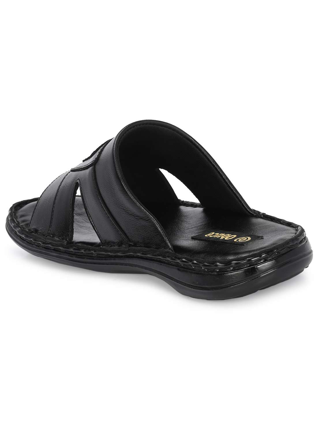 men black slip on sandal - 22296289 -  Standard Image - 2