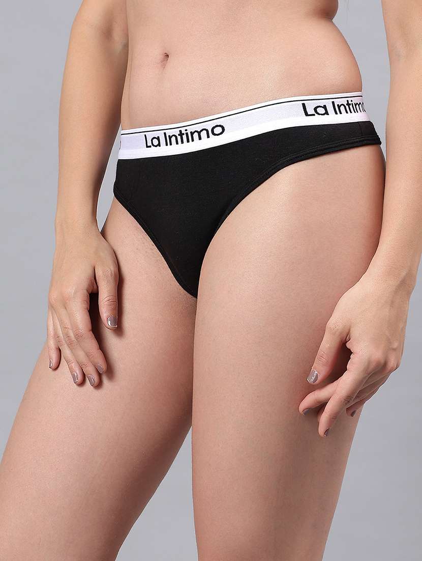 women solid low rise bikni panty - 22296321 -  Standard Image - 2