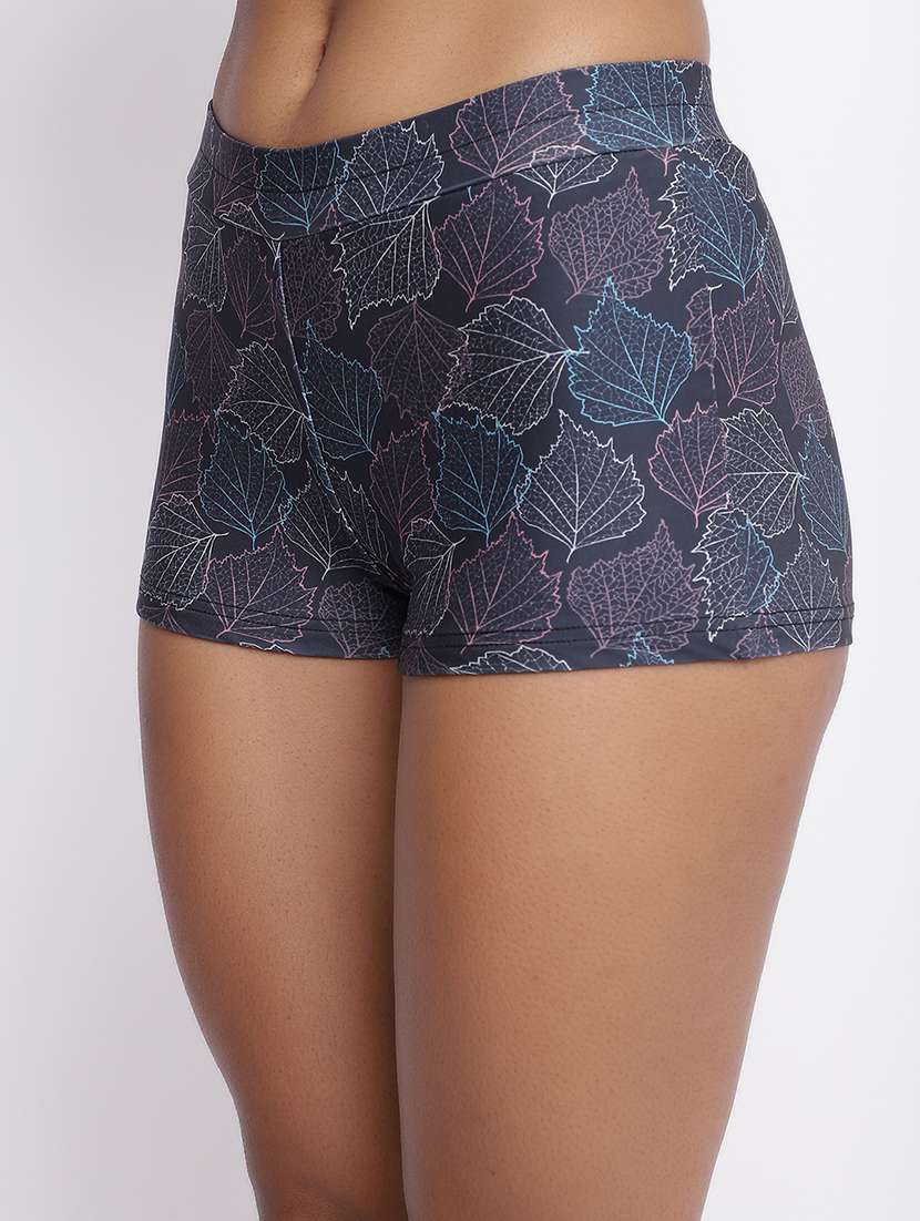 women printed mid rise boy shorts - 22296492 -  Standard Image - 2