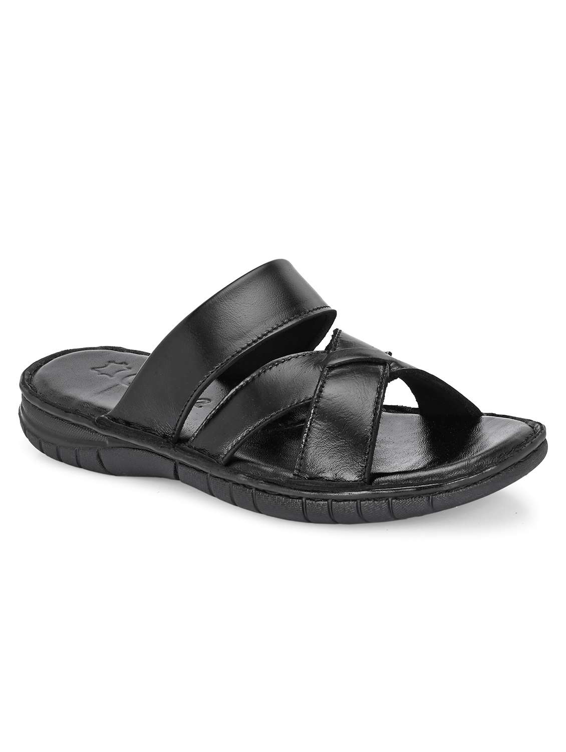 men black slip on sandal - 22296498 -  Standard Image - 2