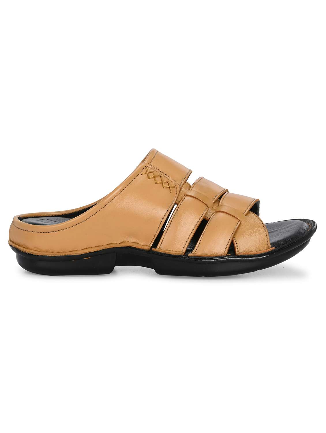 men tan slip on sandal - 22296506 -  Standard Image - 2