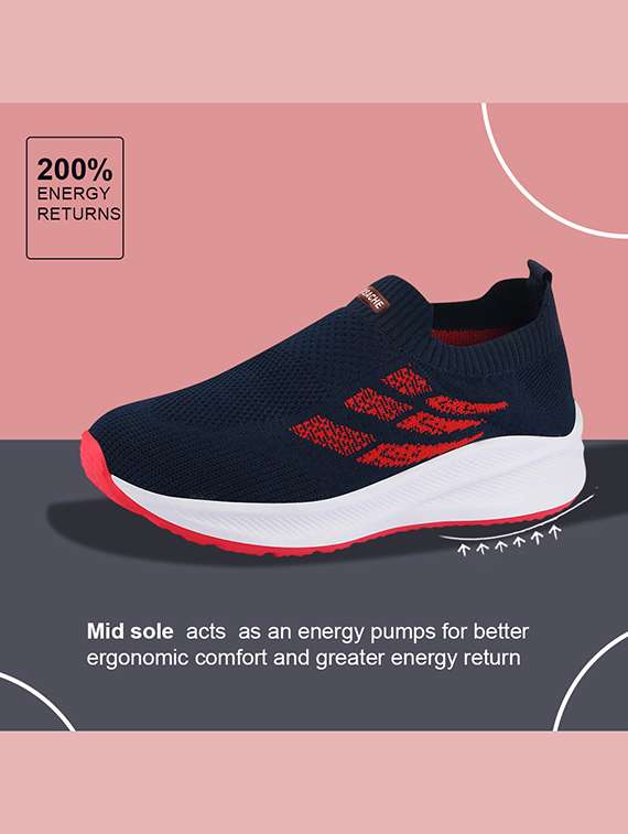 men printed slip on sport shoes - 22296518 -  Standard Image - 2