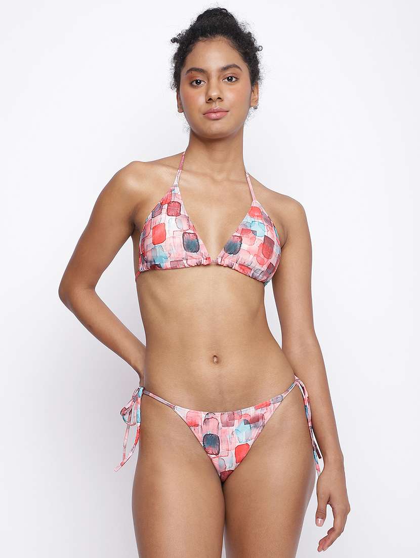 women printed swimwear bikni set