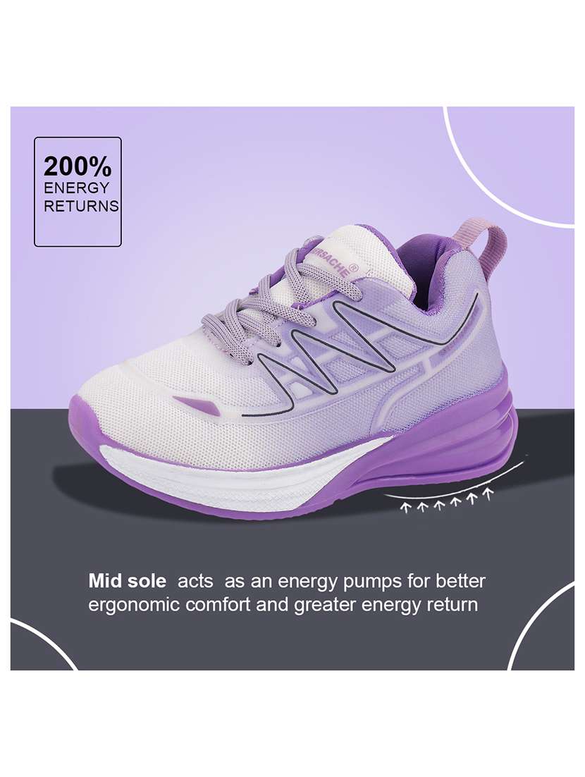kids purple lace up sport shoes - 22296533 -  Standard Image - 2