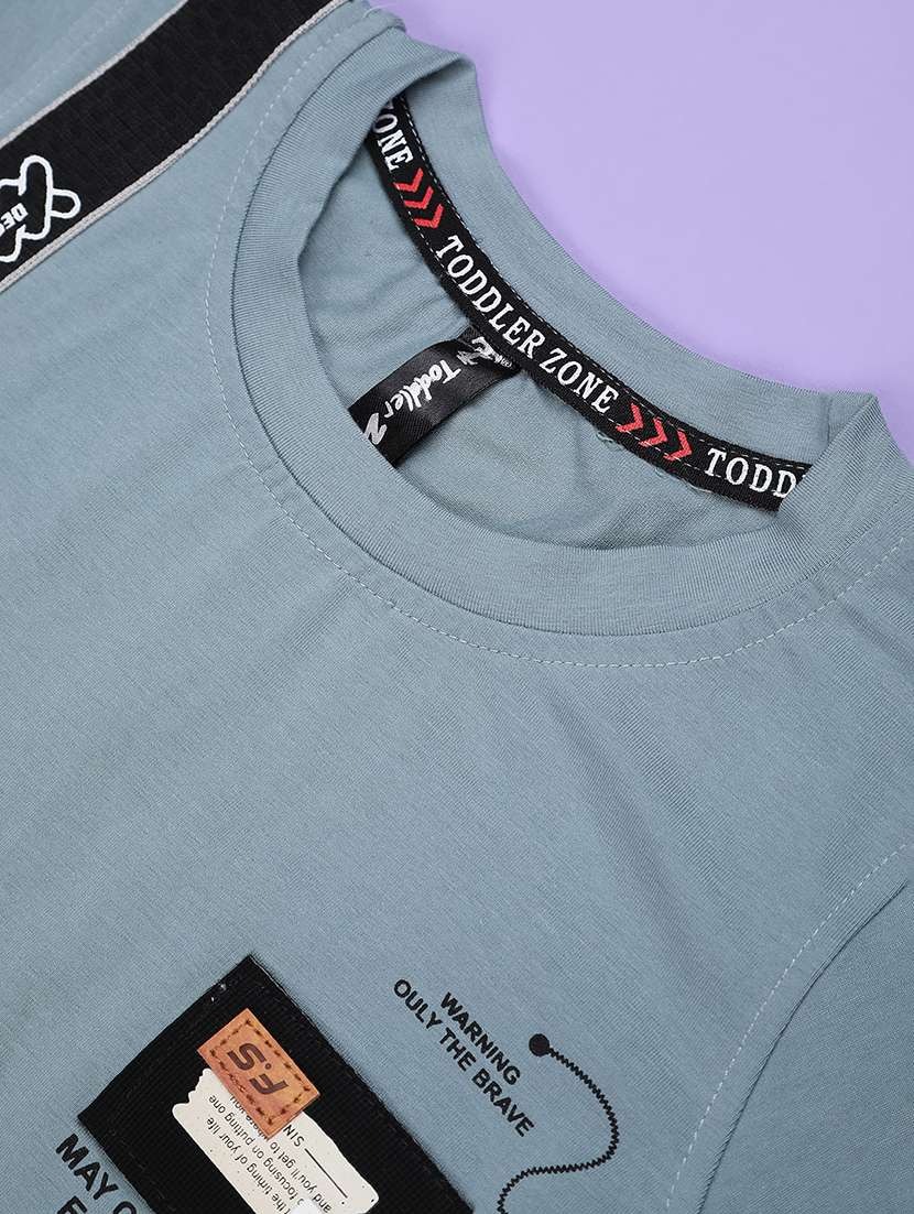 boys printed t-shirt & short co-ords set - 22296738 -  Standard Image - 2