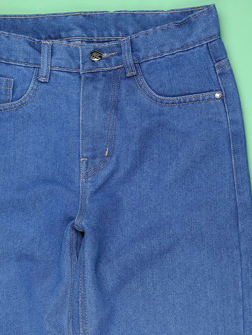 girls plain mid rise straight fit jeans - 22296859 -  Standard Image - 2