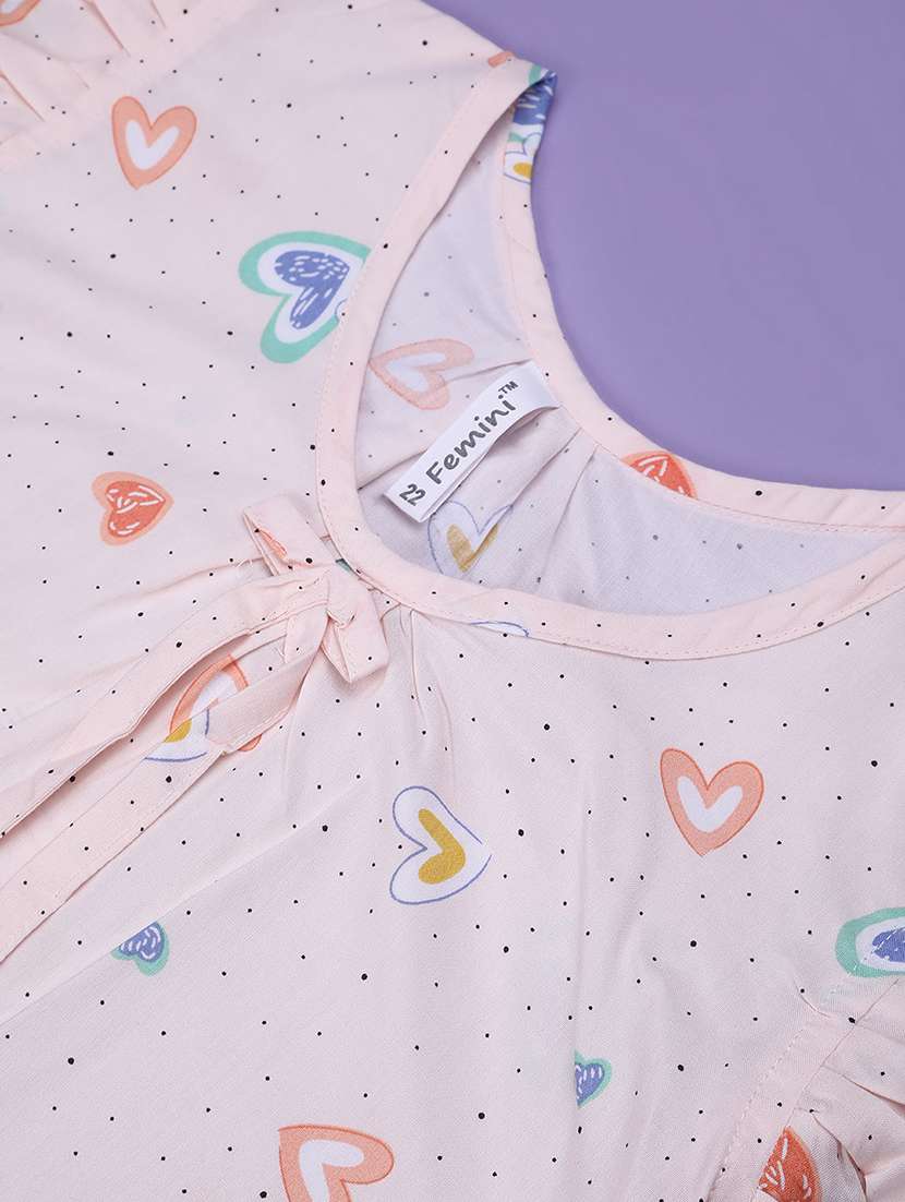 girls printed sleeveless nightwear set - 22296954 -  Standard Image - 2