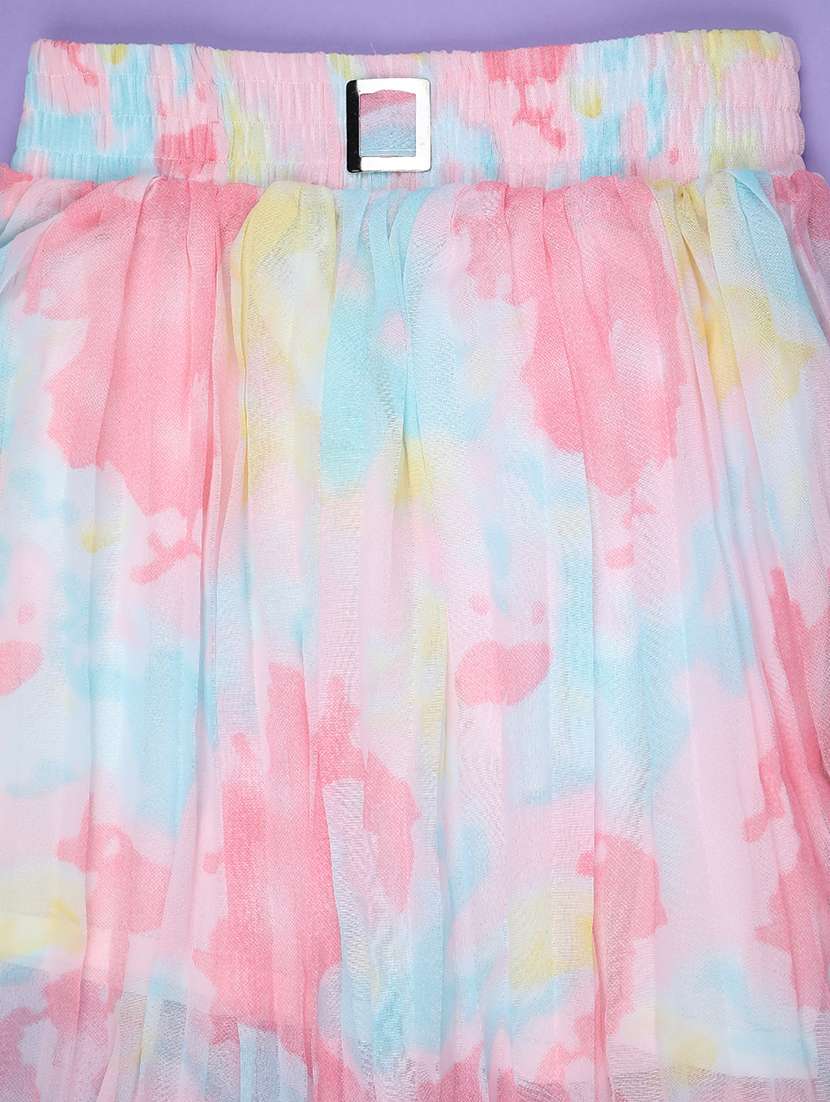 girls printed mid rise flared skirt - 22297130 -  Standard Image - 2
