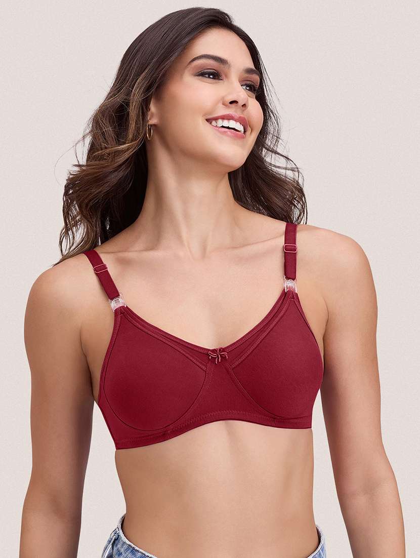 women solid non padded maternity bra