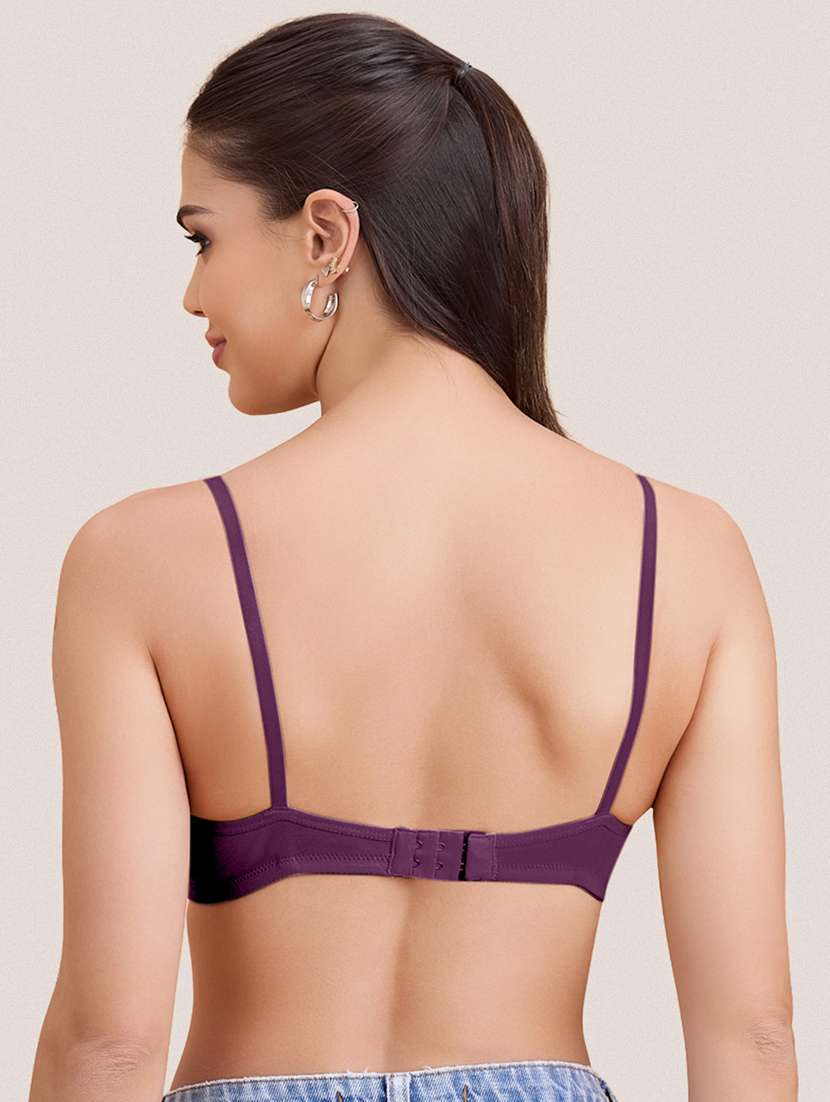 women pack of 5 solid non padded bra - 22297262 -  Standard Image - 2
