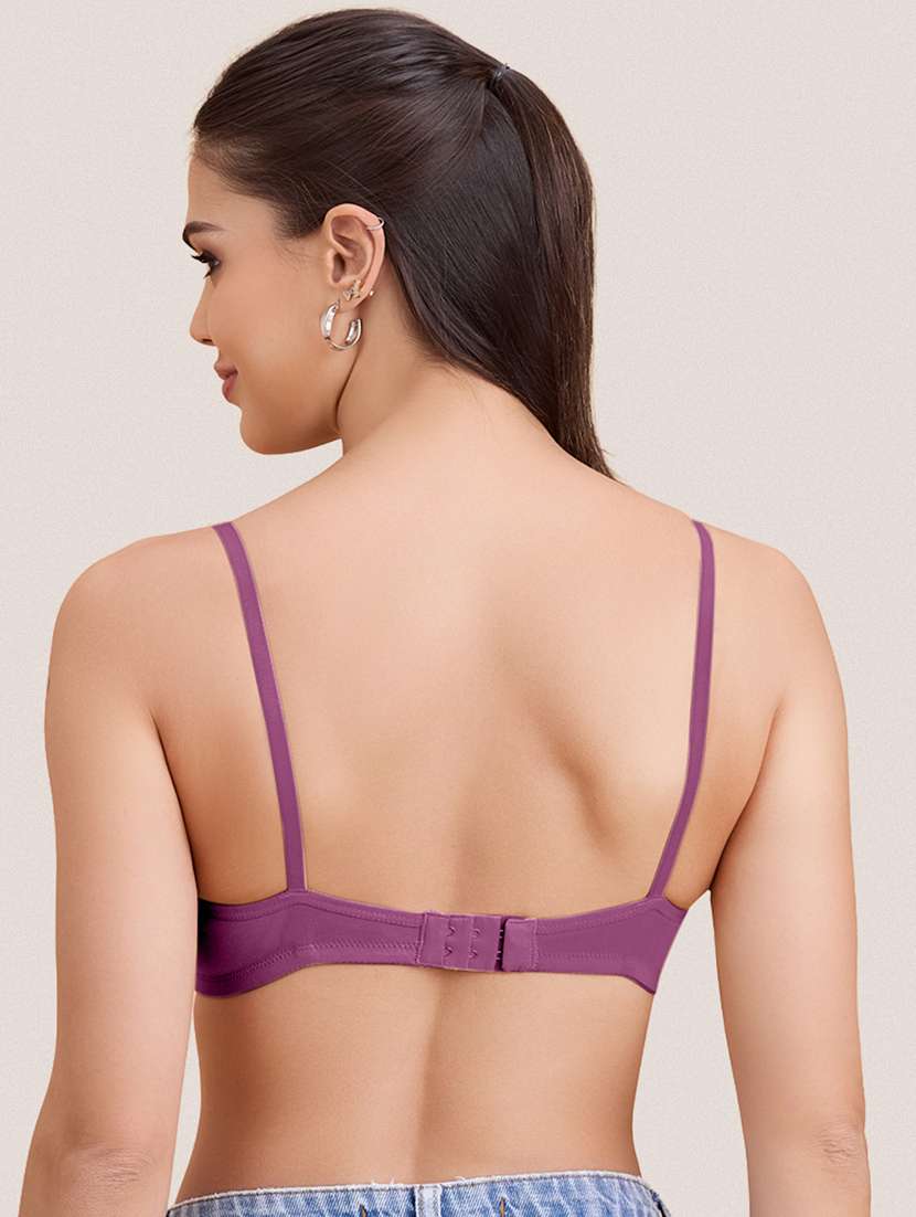 women pack of 3 solid non padded bra - 22297277 -  Standard Image - 7