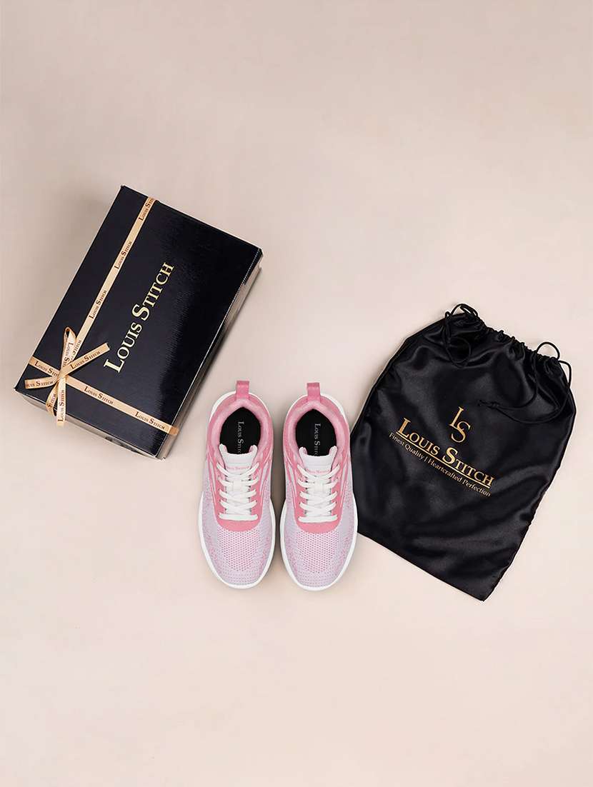 women pink lace-up sports shoe - 22297401 -  Standard Image - 2