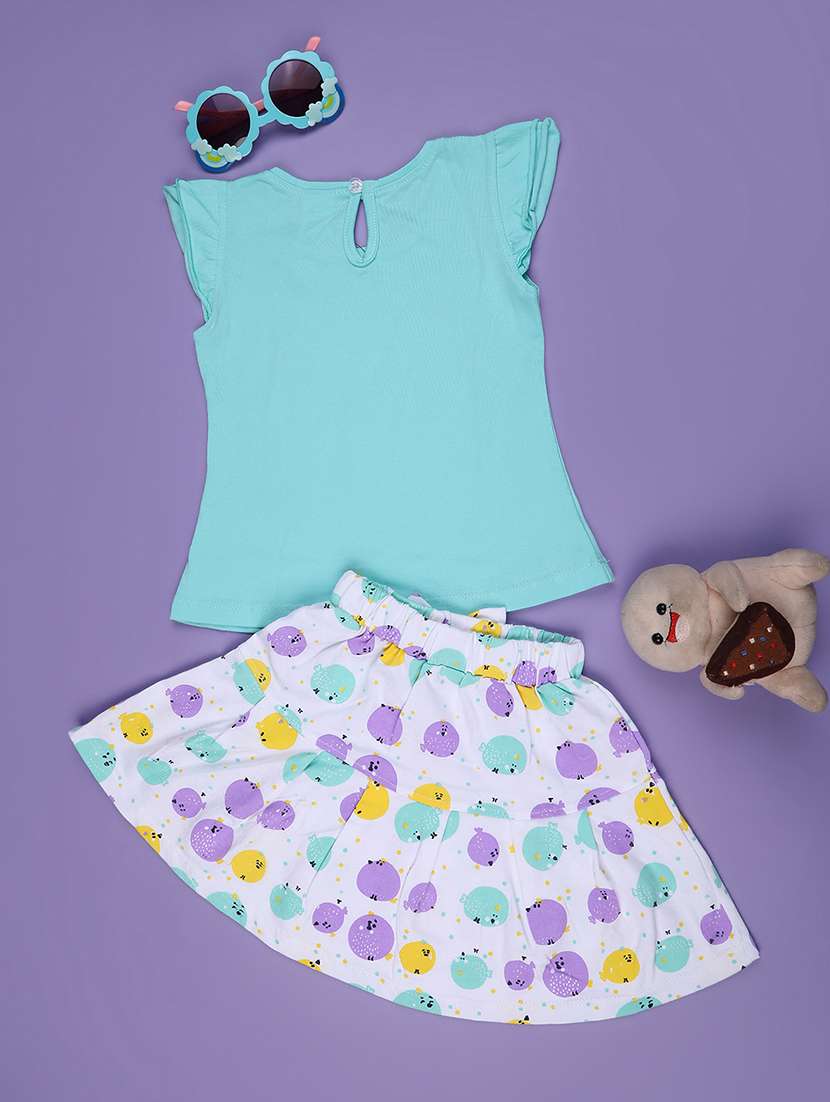 girls printed top and skirt ser - 22298008 -  Standard Image - 2