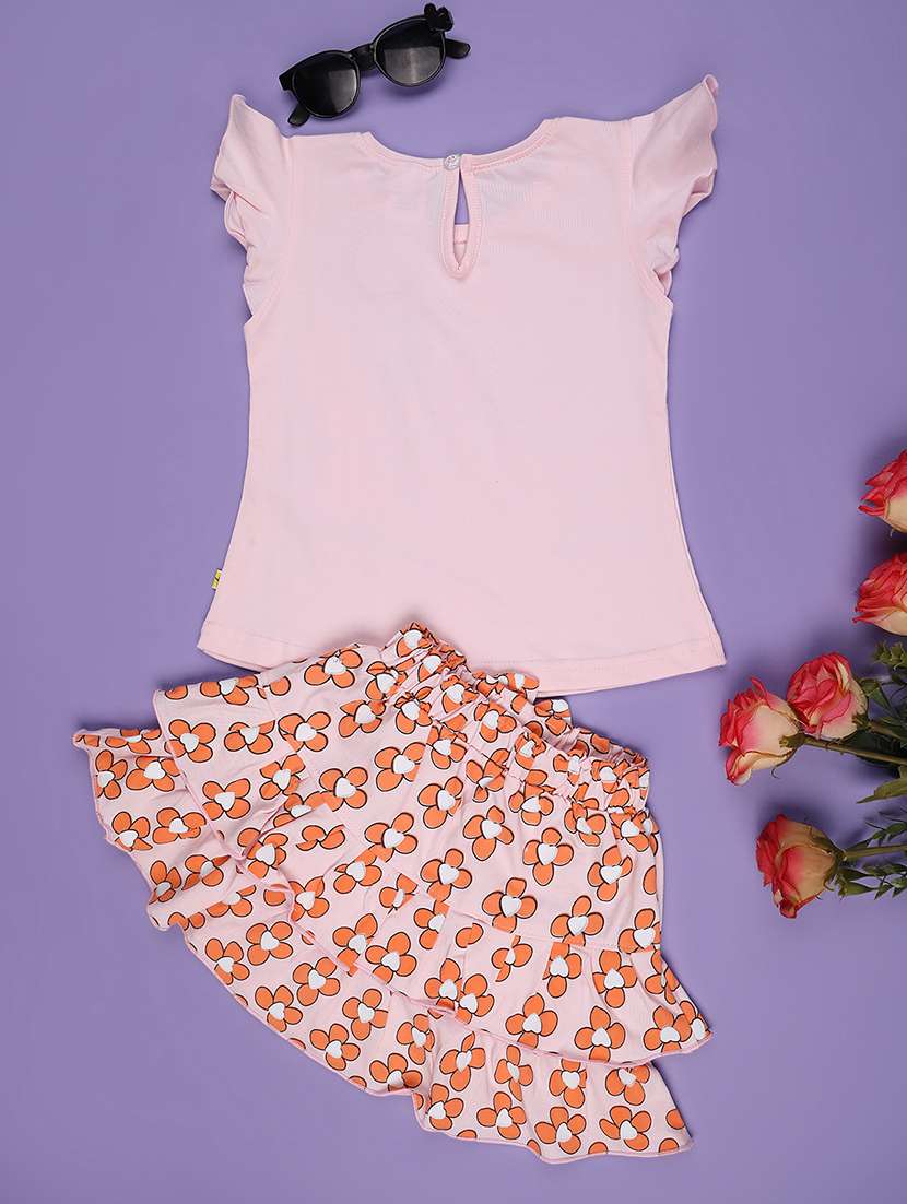 girls printed top and skirt set - 22298009 -  Standard Image - 2