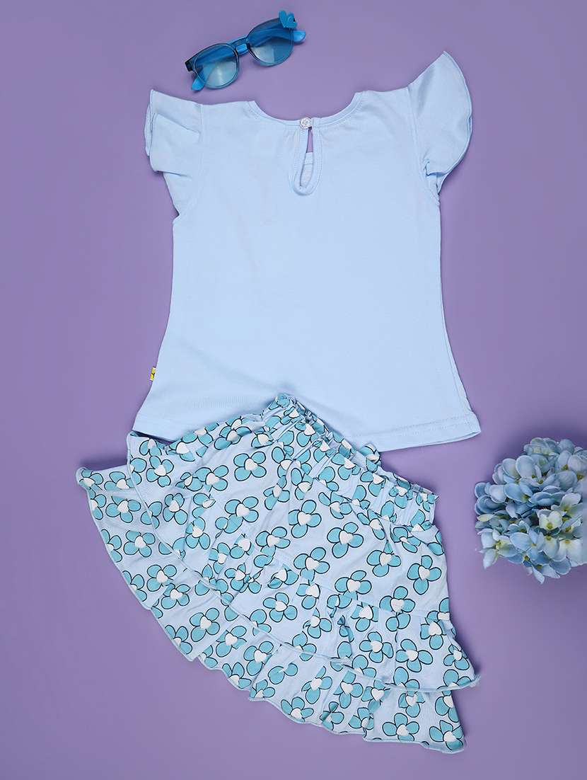 girls printed top and skirt set - 22298010 -  Standard Image - 2