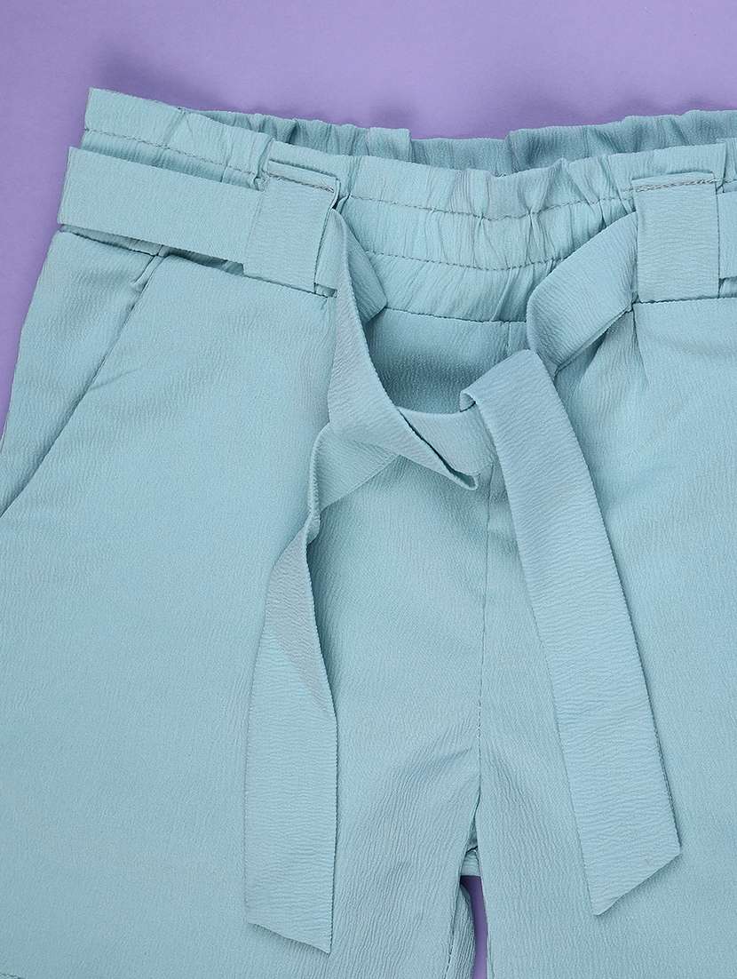 girls solid mid rise shorts - 22298073 -  Standard Image - 2