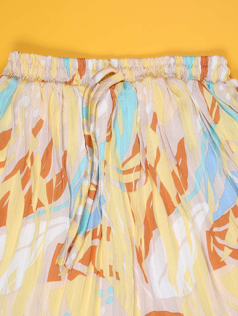 yellow satin flared skirt - 22298080 -  Standard Image - 2