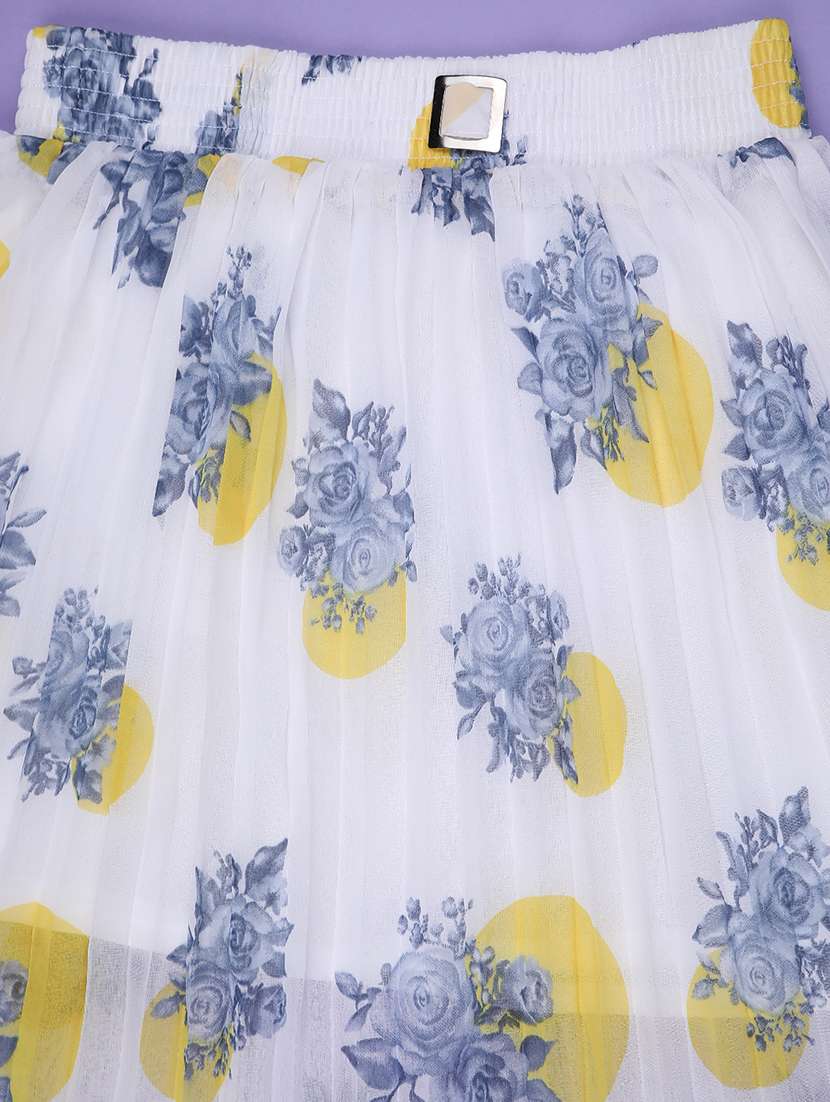girls printed  mid rise flared skirt - 22298087 -  Standard Image - 2