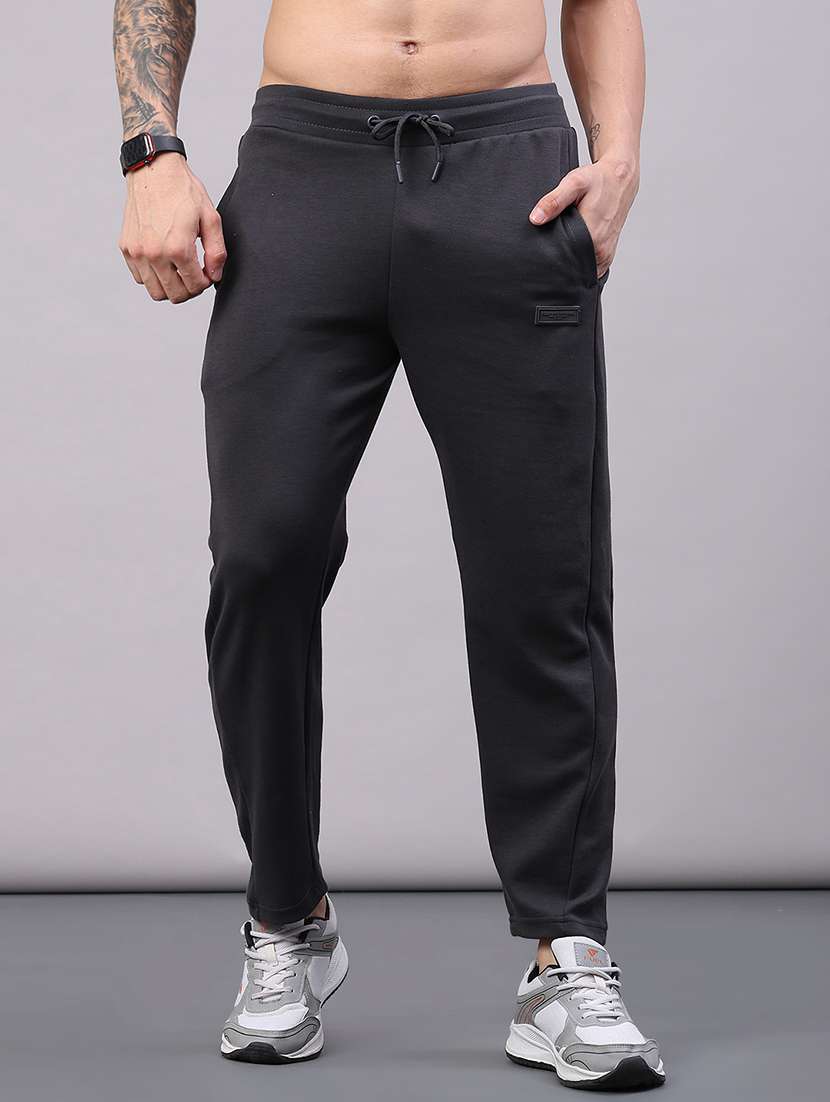 Men Solid Mid Rise Full Length Track Pant - 22298090 -  Standard Image - 2