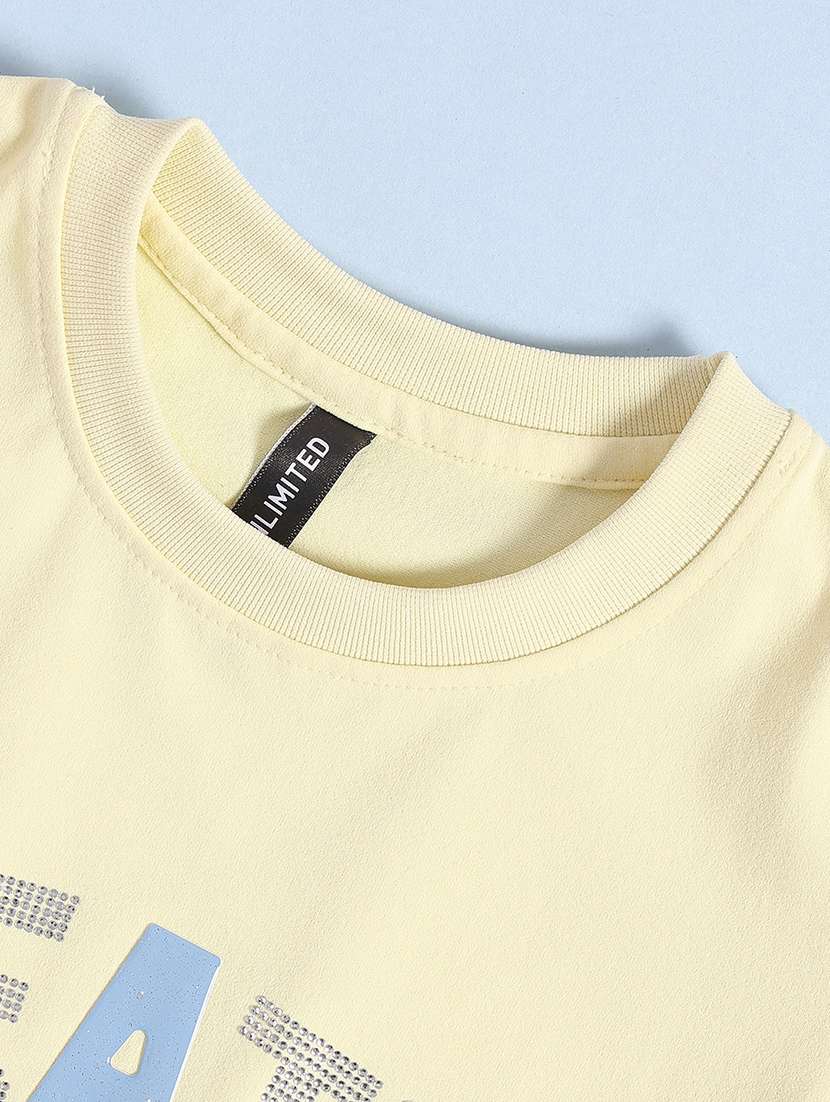 boys yellow cotton blend t-shirt - 22298252 -  Standard Image - 2