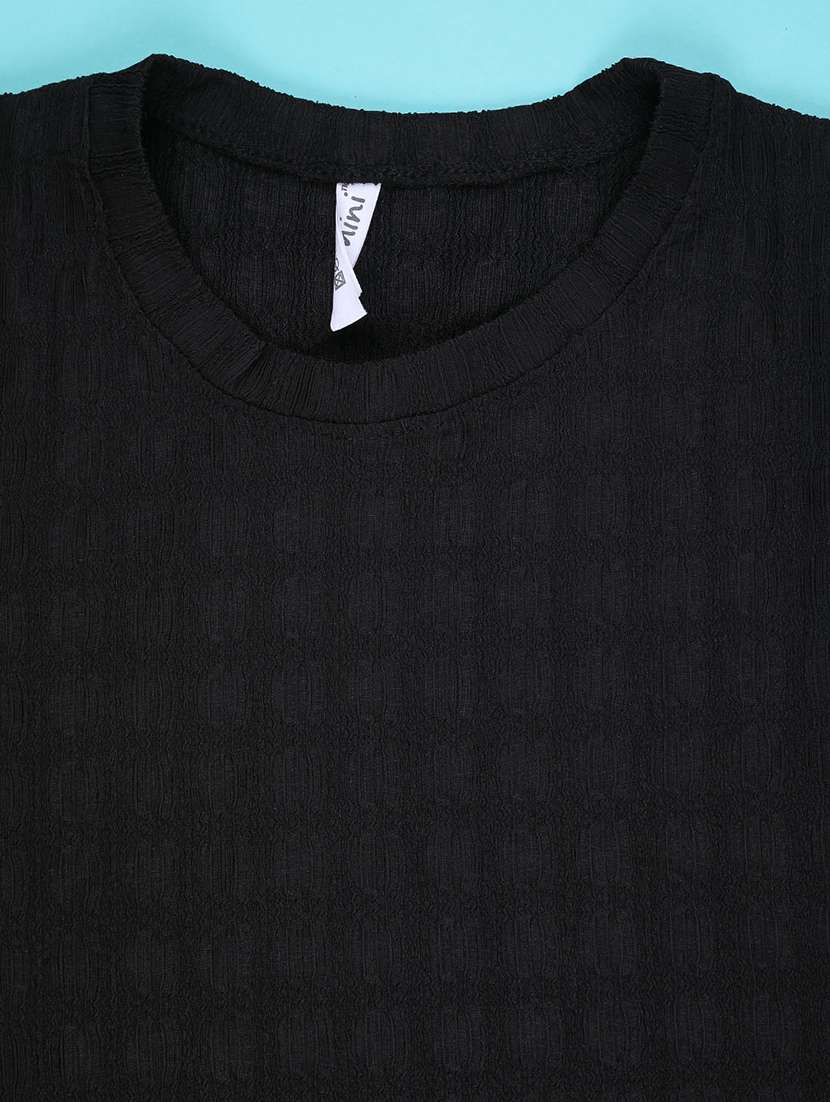 black cotton blend tshirt - 22298268 -  Standard Image - 2