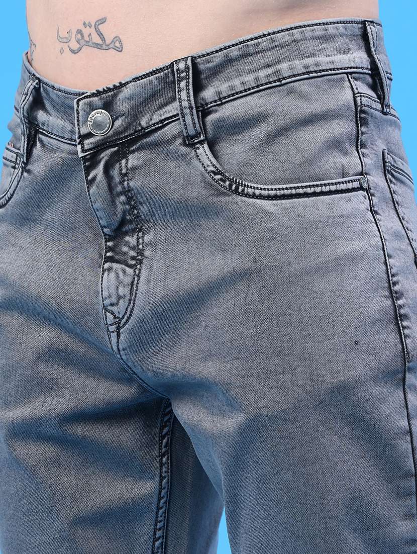 men plain mid rise full length jeans - 22298301 -  Standard Image - 2