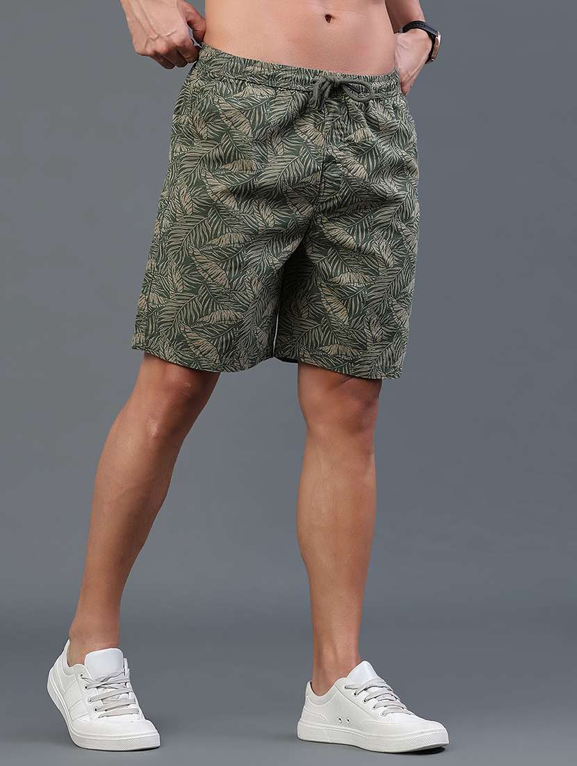 men printed mid rise regular fit shorts - 22298364 -  Standard Image - 2