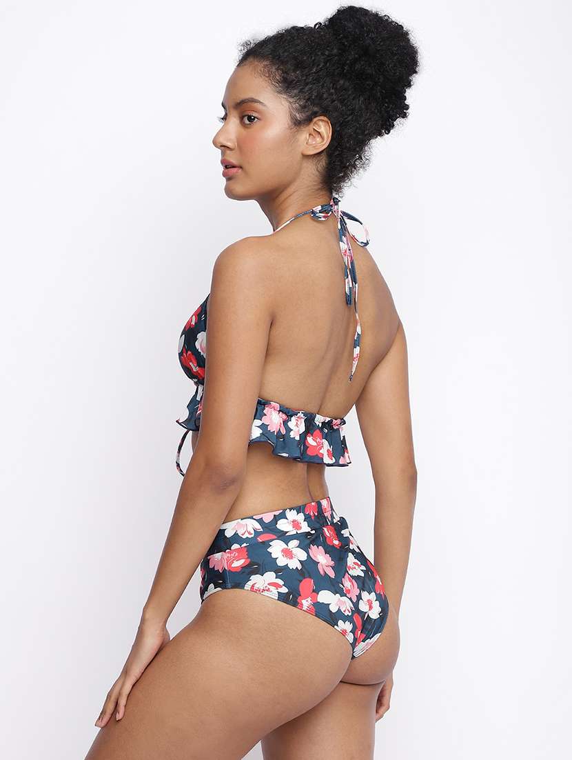 women grey floral print tankini set - 22298382 -  Standard Image - 2