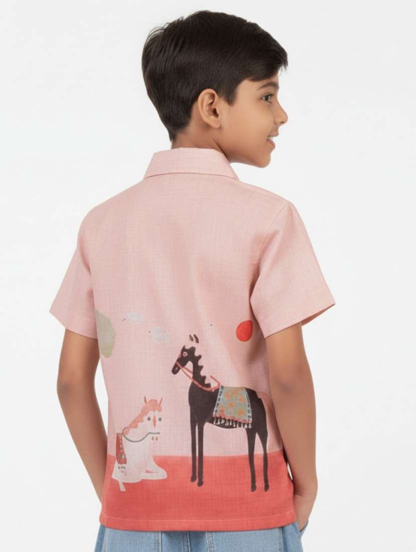 boys printed collared short sleeve shirt - 22298398 -  Standard Image - 2