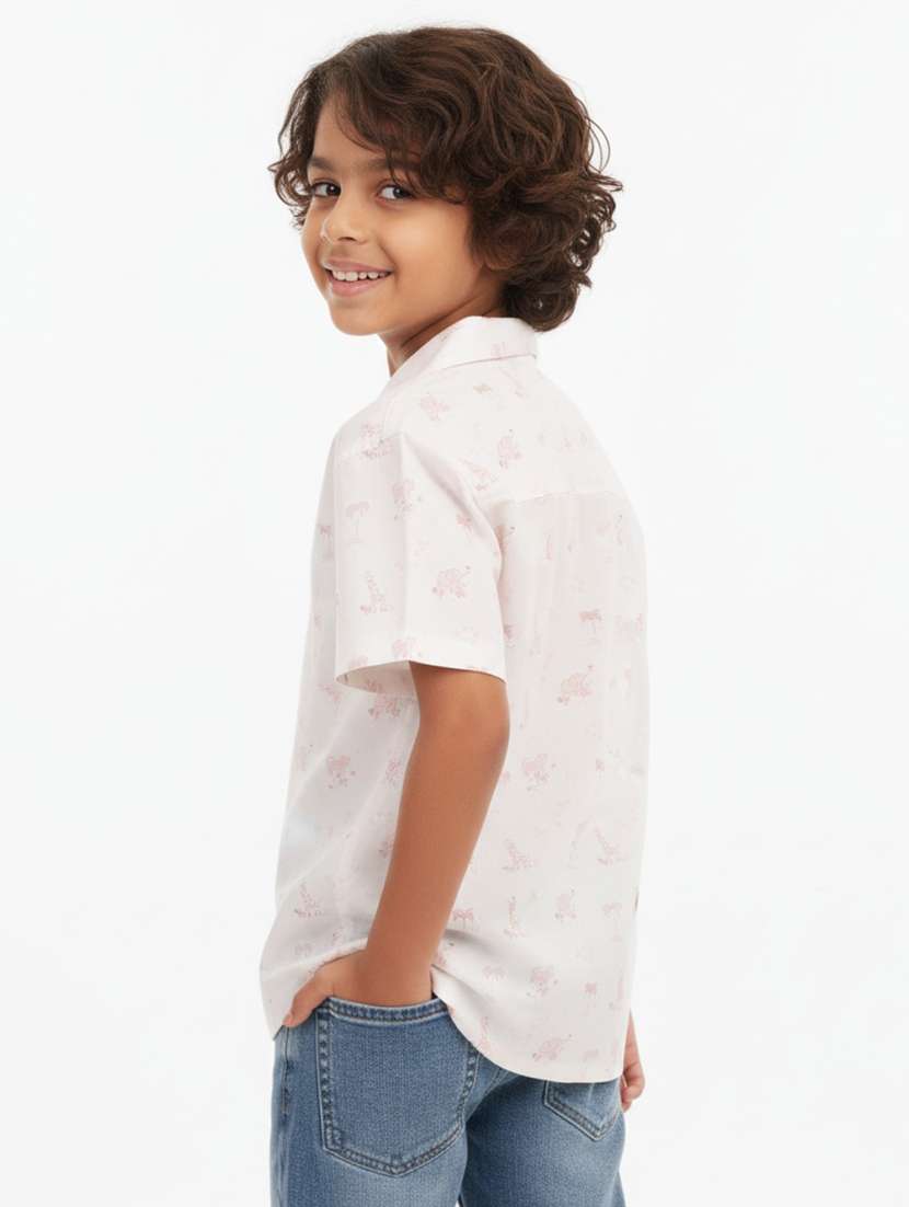 boys printed collared short sleeve shirt - 22298400 -  Standard Image - 2