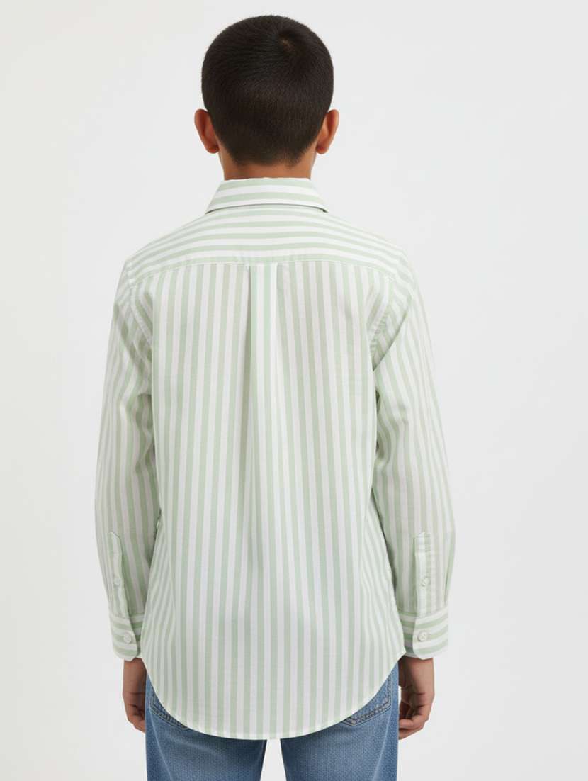 boys striped collared long sleeve shirt - 22298403 -  Standard Image - 2