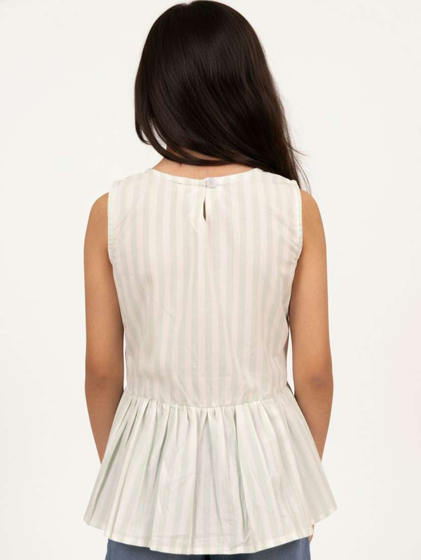girls striped sleeveless peplum op - 22298417 -  Standard Image - 2