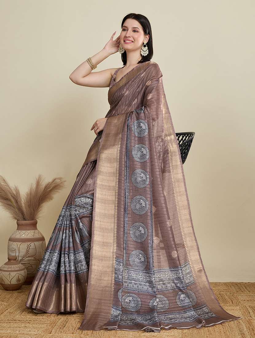 women self design southern silk saree with blouse - 22298694 -  Standard Image - 2