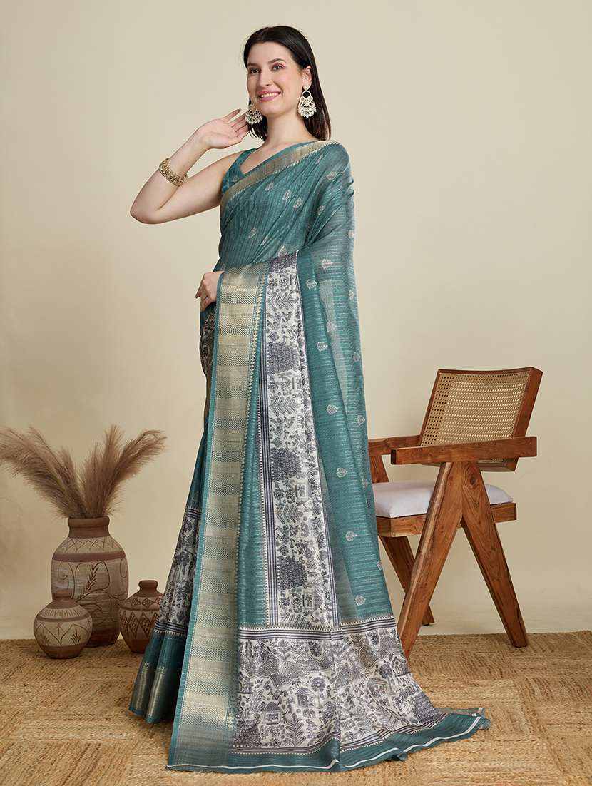 women self design southern silk saree with blouse - 22298696 -  Standard Image - 2