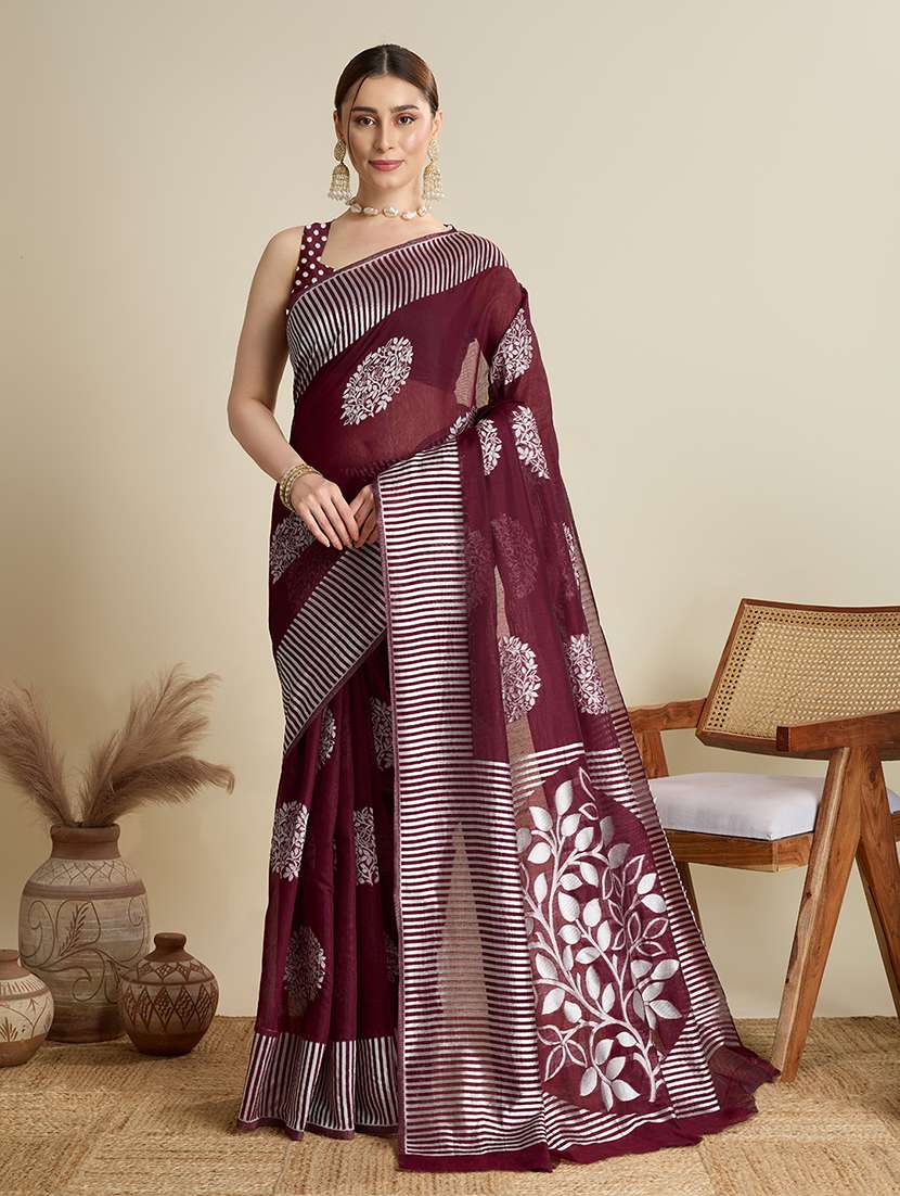women self design bordered saree with blouse - 22298723 -  Standard Image - 2