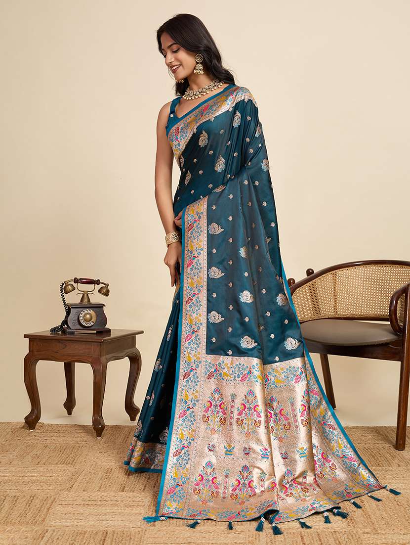 women self design paithani saree with blouse - 22298742 -  Standard Image - 2